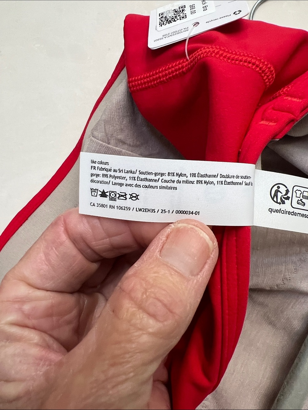 lululemon athletica Flow Y Wrap-Front High-Neck Bra, True Red B/C cup Sz 12, NWT - Picture 11 of 12